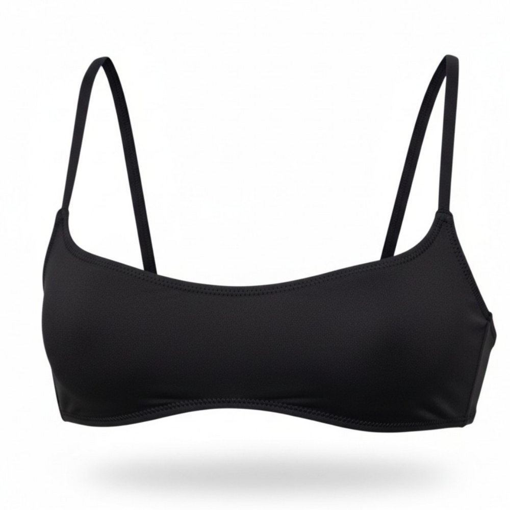 SKIMS Swim Micro Scoop Bikini Bra Top Swimsuit Onyx Large NWT